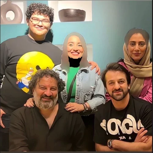 عکس مهراب قاسم خانی و مونا فرجاد در جمع خانوادگی!