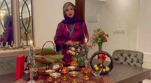 عکسی از سفره هفت سین شبنم قلیخانی عکسی از سفره هفت سین شبنم قلیخانی